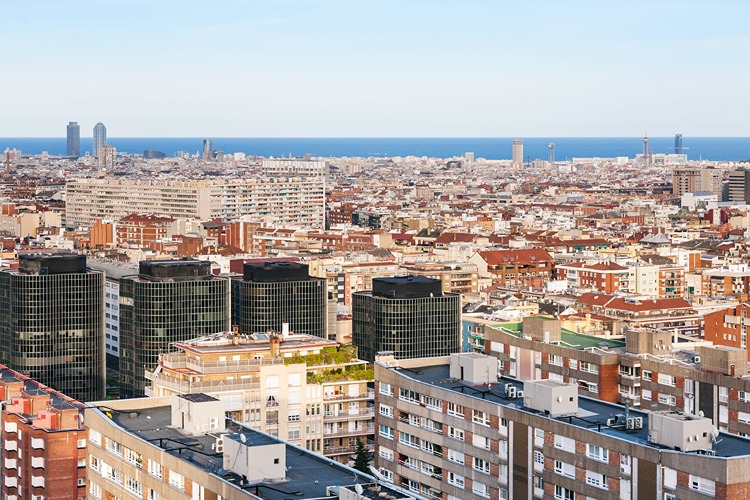 apartment houses in Barcelona city